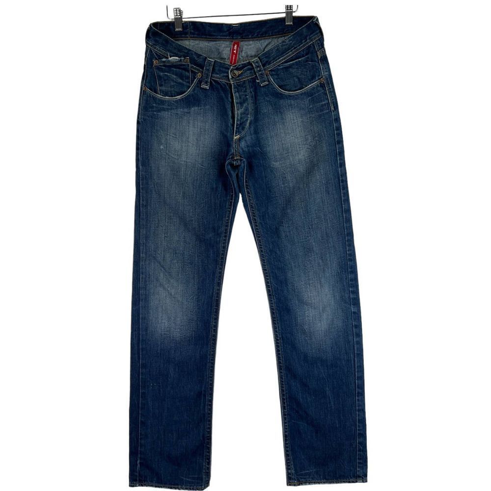 Authentic THE MET Vintage Men Washed Denim Jeans Straight Cotton Pants US 33